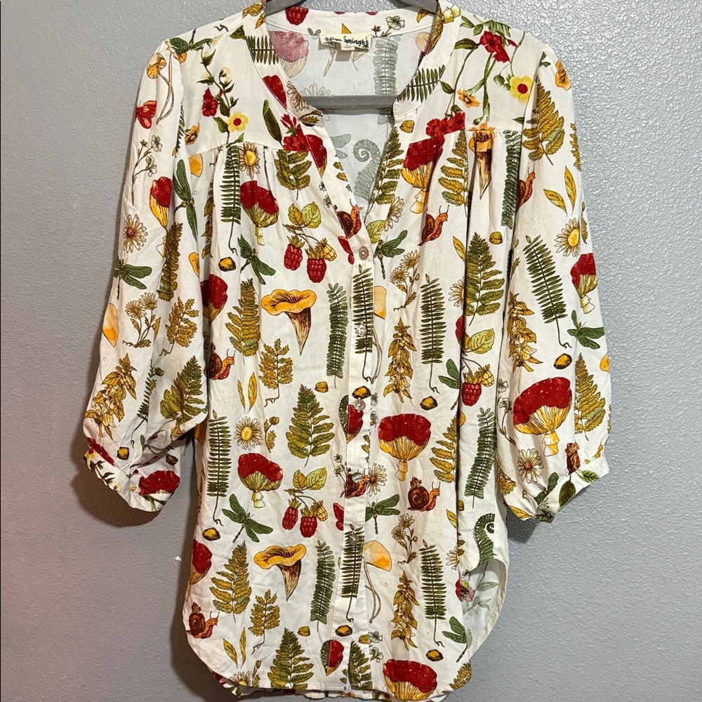 Hope springs Blouse - Red, Green, Yellow